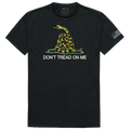 Don't Tread on Me 1776 Gadsden Flag Graphic Black Men's T-Shirt