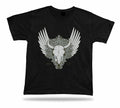 Since 2009 Skeleton Bull Skull Wings Floral modern tshirt design gift apparel