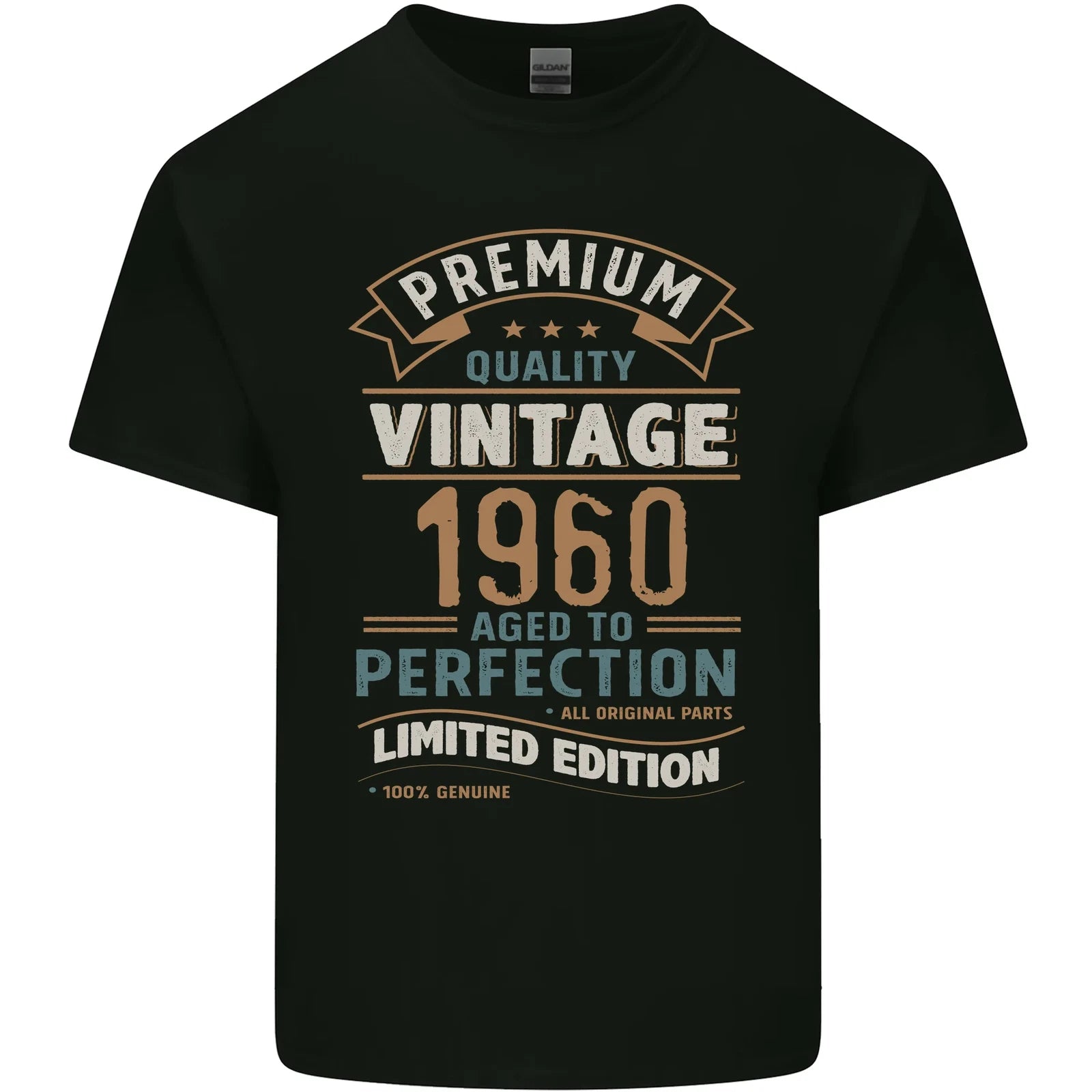 Premium Vintage 66th Birthday 1960 Mens Cotton T-Shirt Tee Top