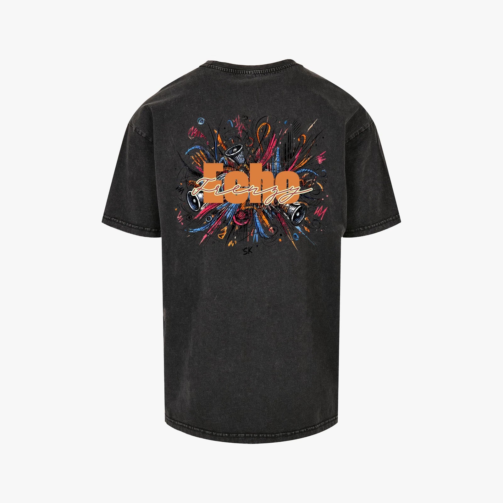 Vibrant T-Shirt, Echo Frenzy Tee with Dynamic, Urban Style Oversized T-Shirt