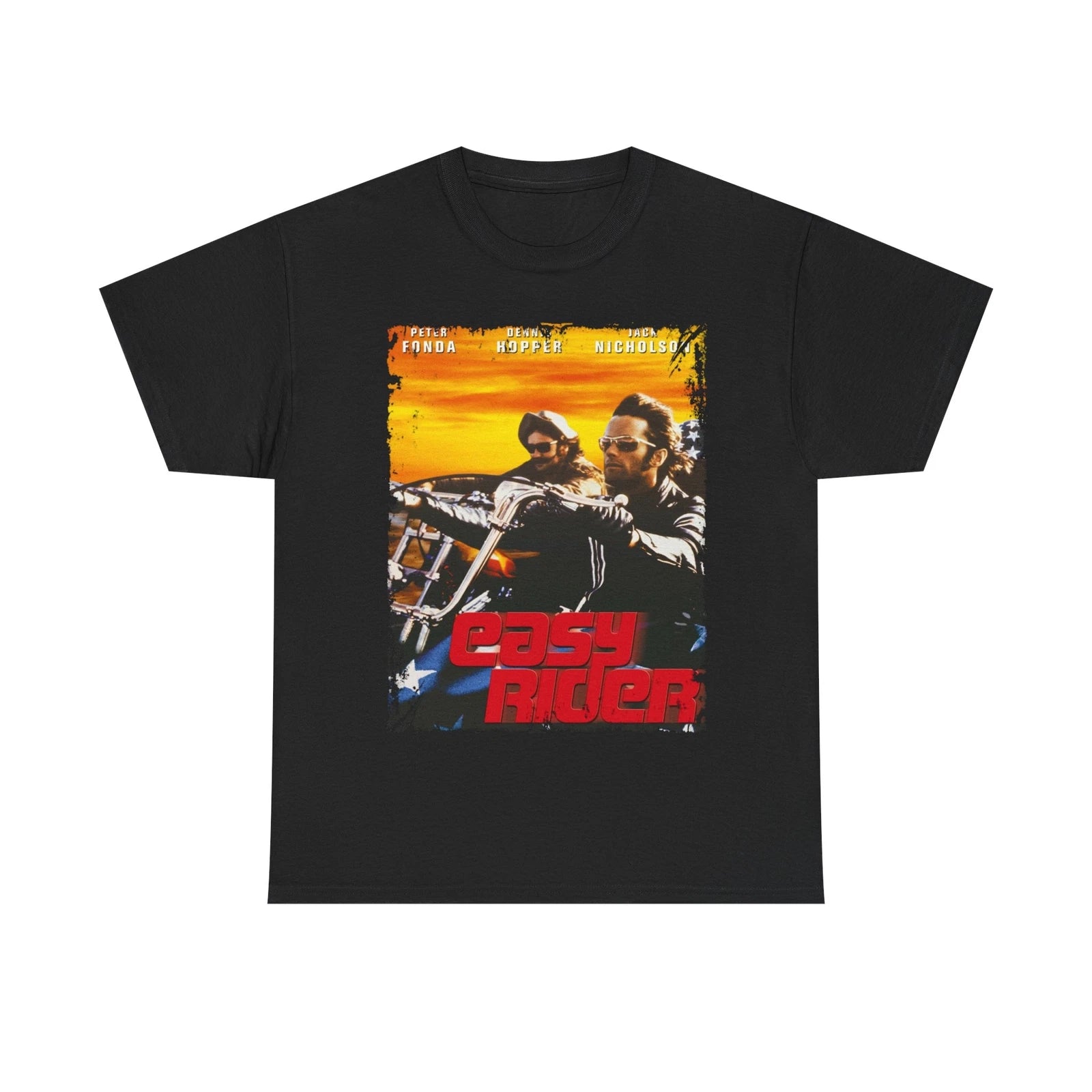 Easy Rider Dennis Hopper Peter Fonda Classic Motorcycle T Shirt , Printed in USA