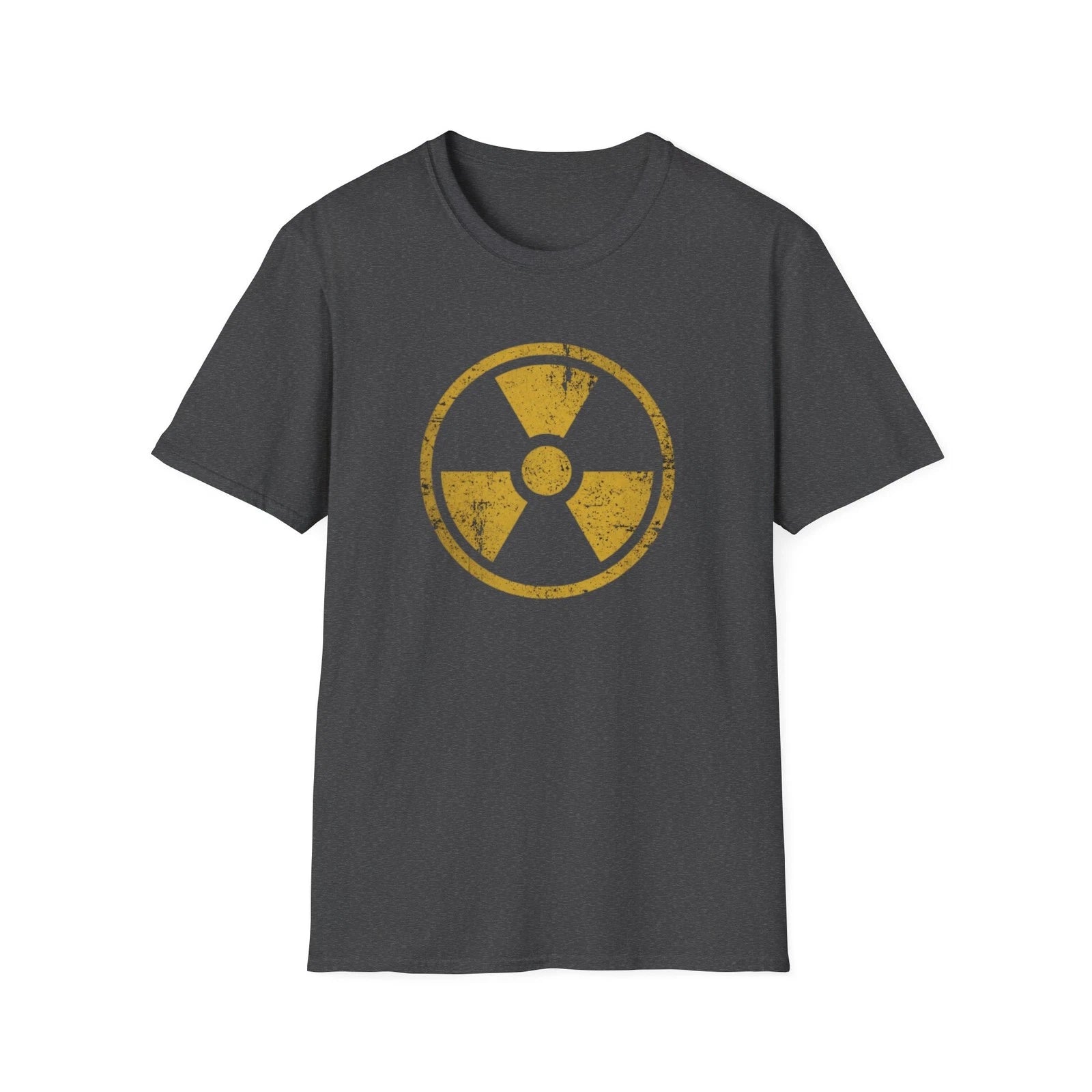 Radioactive Symbol T‑Shirt — Distressed Nuclear Hazard Graphic Tee