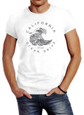 Wave Wave California Ocean Drive Surf Summer Slim Fit Neverless® Men's T-Shirt
