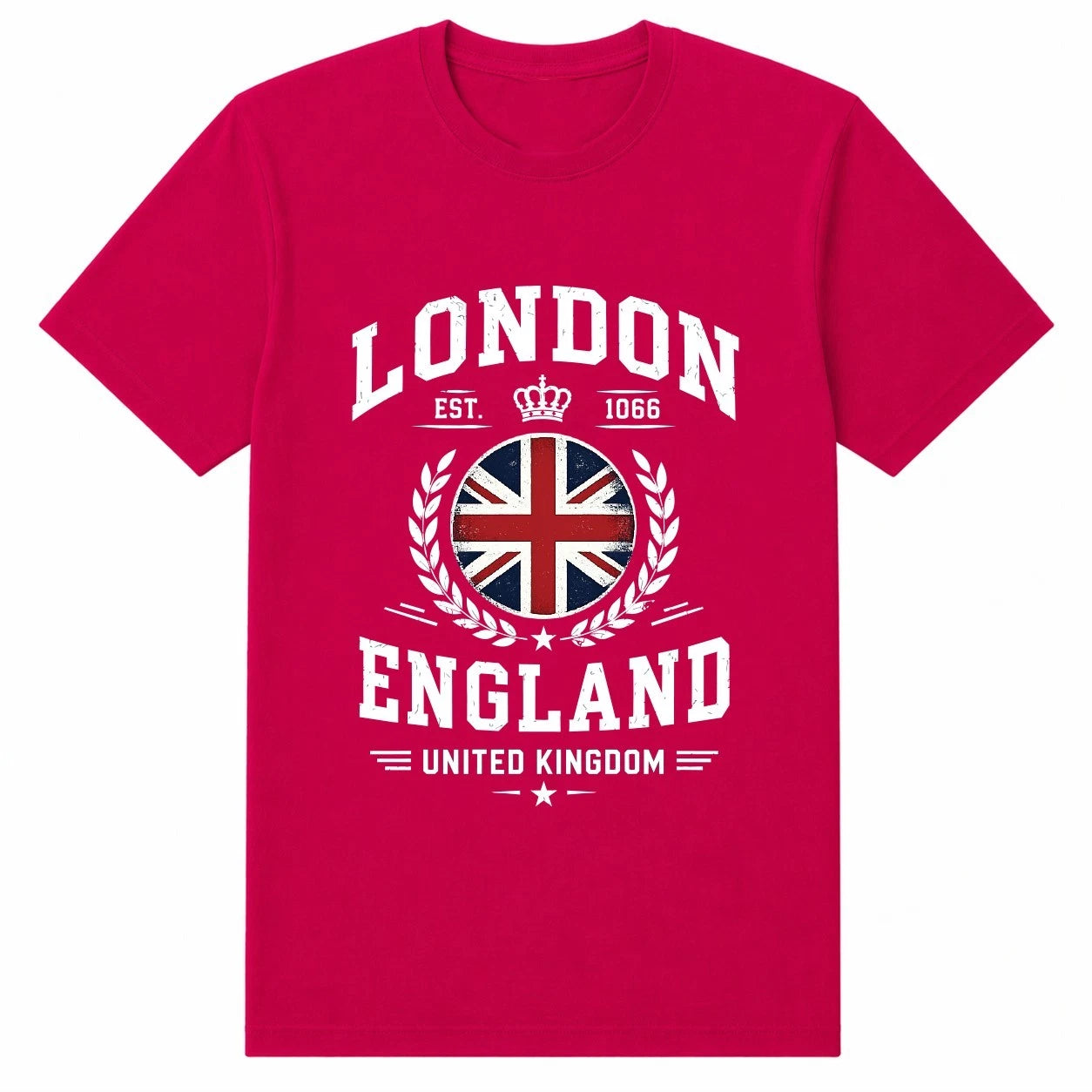 London Union Jack T-Shirt Unisex Cotton Crew Neck UK Souvenir Tee