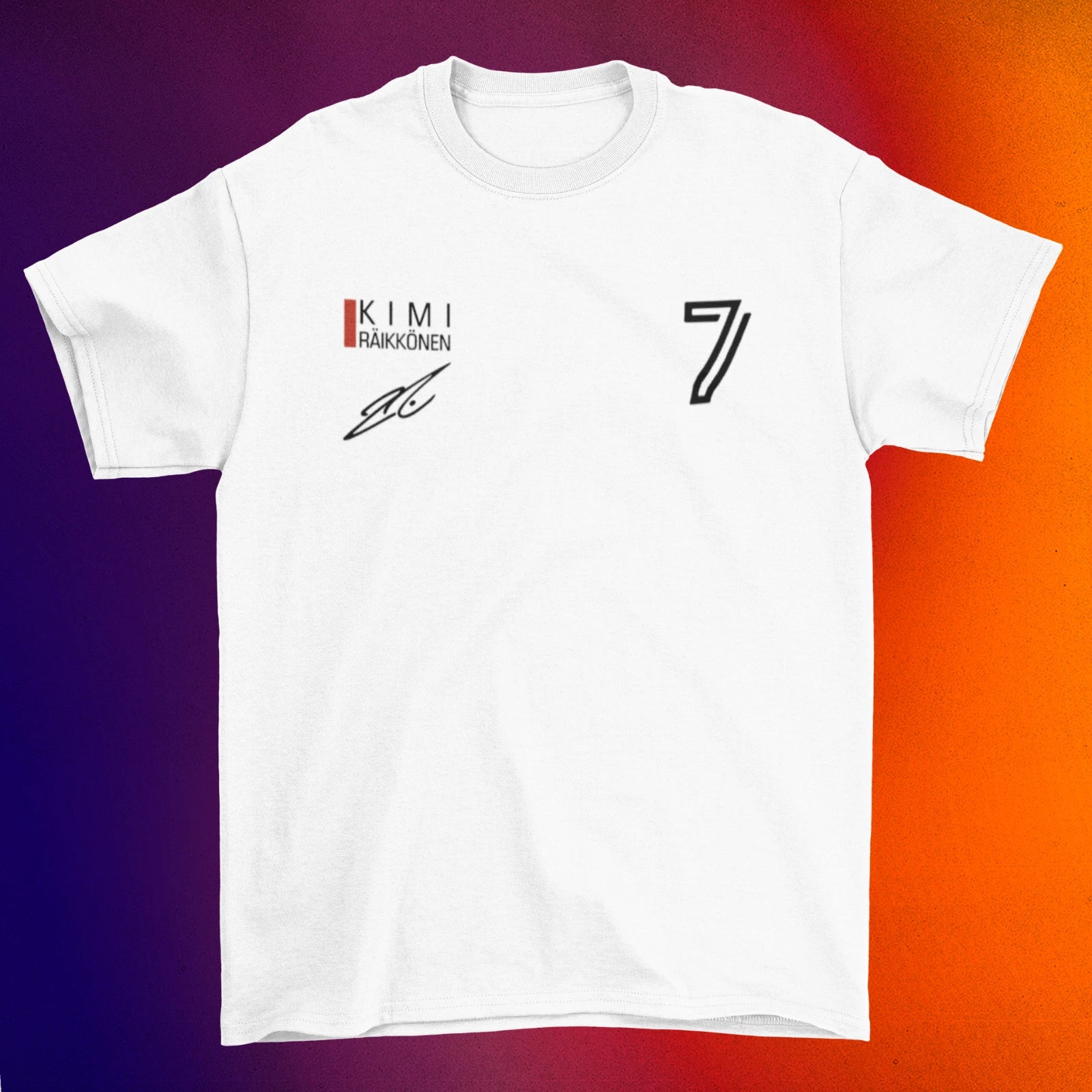 Raikkonen 7 T shirt | Formula | Racing | %100 Premium Cotton