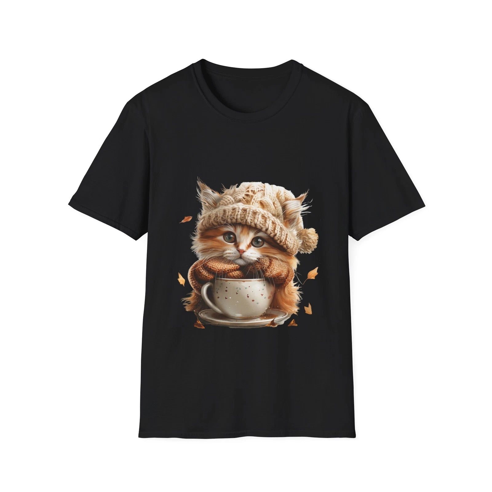 Cute autumn Fall Kitten T-Shirt bring some extra sweetness season little kitten