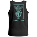 Mens Tank Top Back Print Vase Antique Palm Frond Fashion Street Style Summer