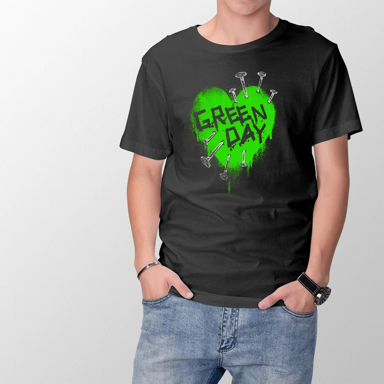 G Day black T-Shirt nice breathable polyester  - Punk Rock Punk Pop Festival Tee