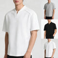 V Neck Short Sleeve Men's Athletic T Shirt for Fitness Gym and Casual Wear