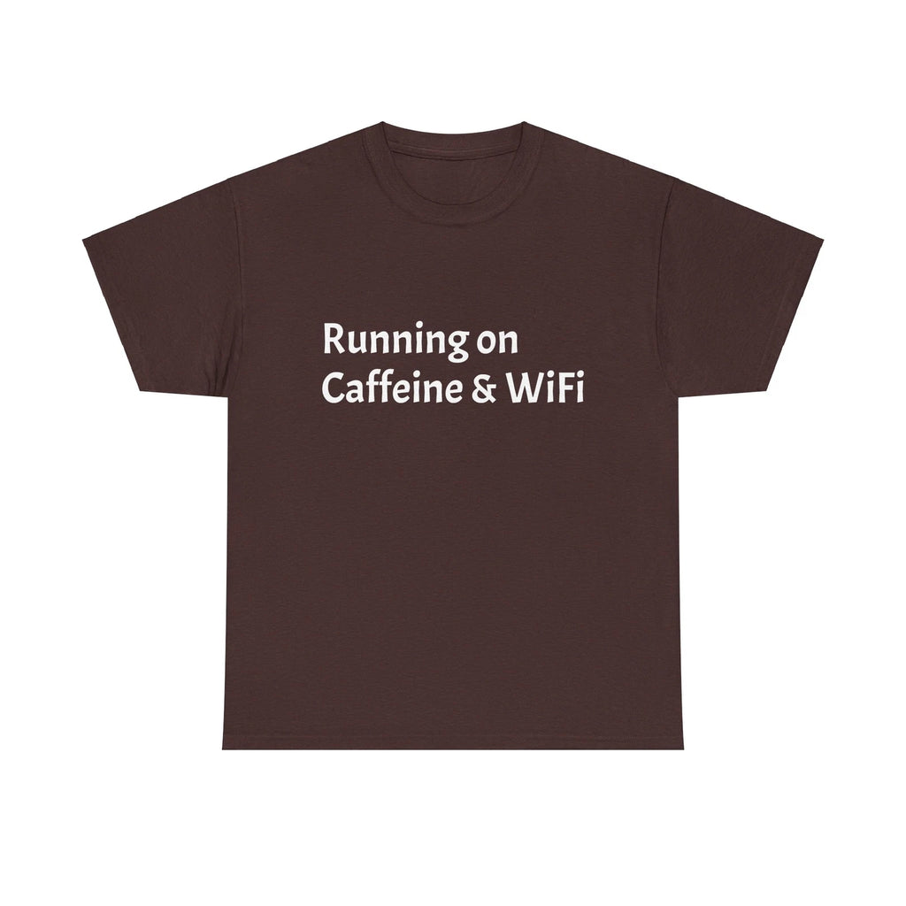 Caffeine & WiFi Tee, Funny Coffee Shirt, Unisex Tee, Gift for Caffeine Lover,
