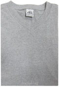 New Men's V-neck T-shirt Short Sleeve Cotton casual summer under shirt Gray