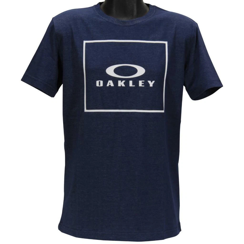 Oakley Jack Tee Mens Size S Small Navy Heather Cotton Regular Fit Logo T-Shirt