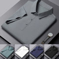 Turn Down Collar Button T-Shirt for Men Short Sleeve Korean Streetwear Top