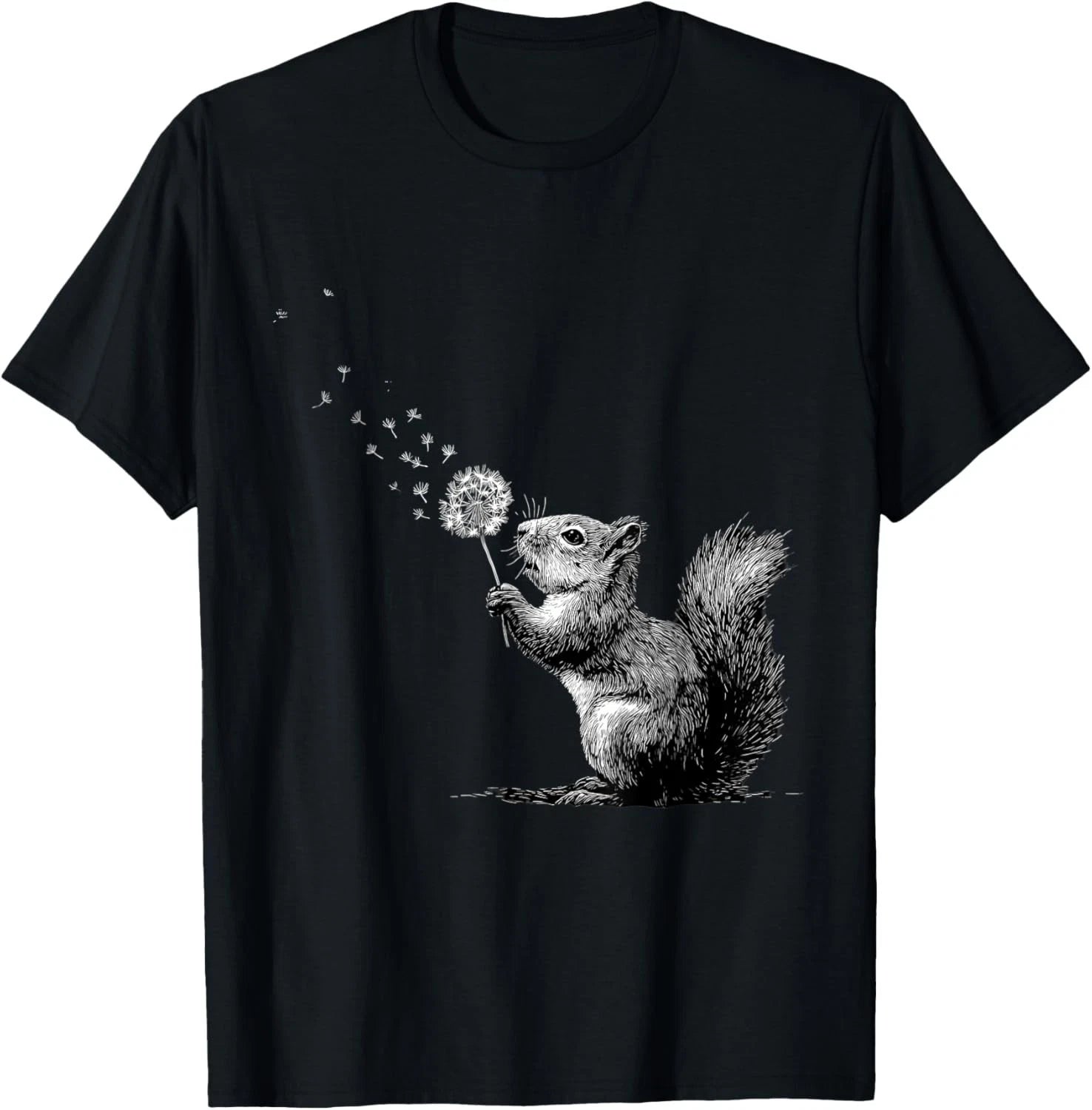 Squirrel Animal Art Portrait Wildlife Forest Squirrel Lover unisex T-Shirt