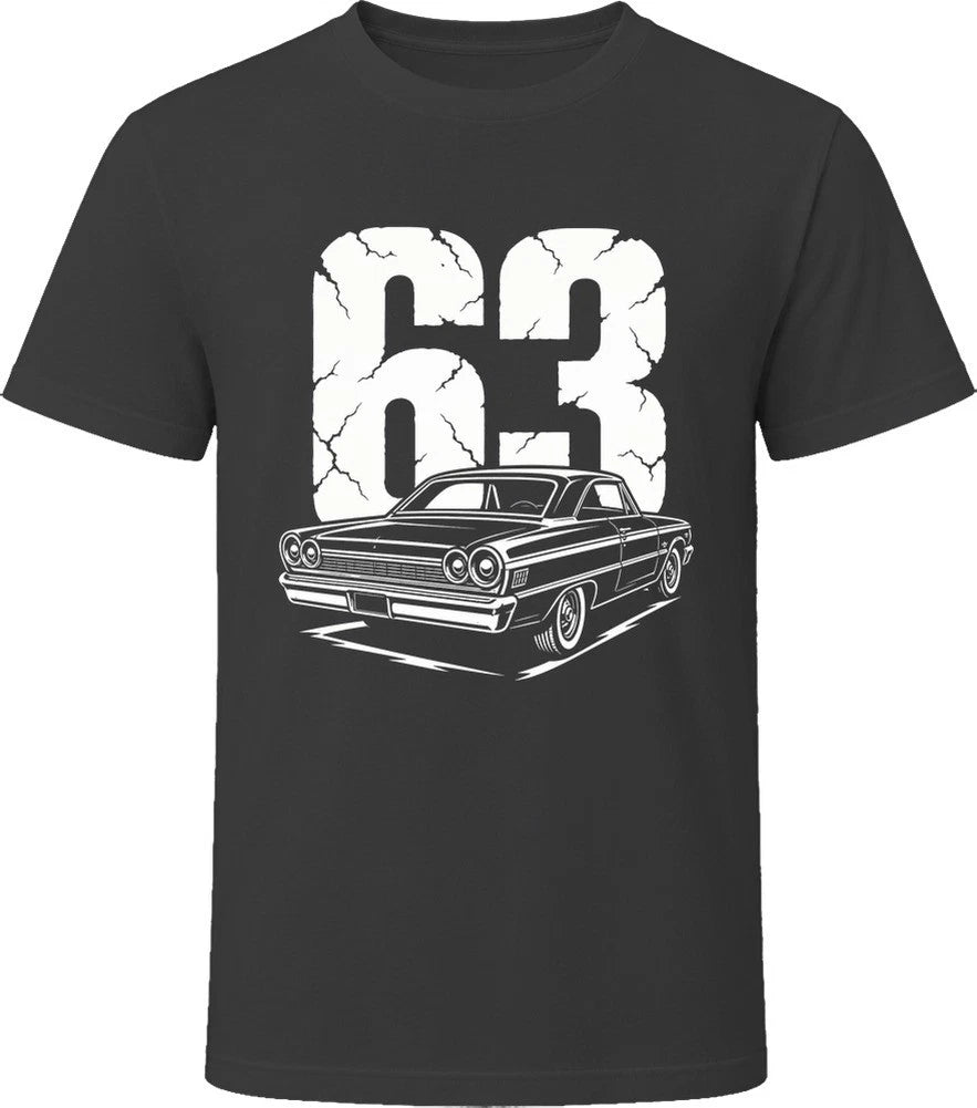 63 Galaxie 500 Collector Vintage Car Drawing Portrait T-Shirt