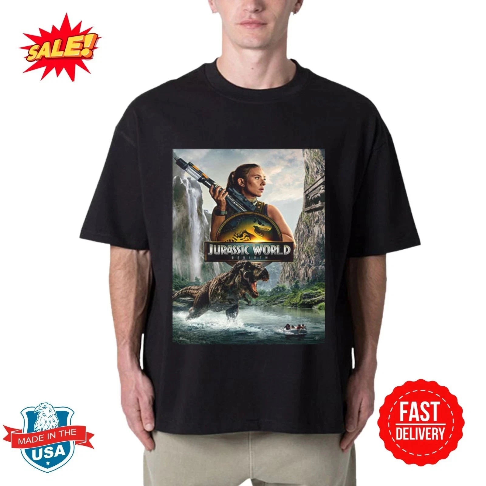 Jurassic World Rebirth Now Showing In Theaters T-Shirt S-5XL Unisex Full Size