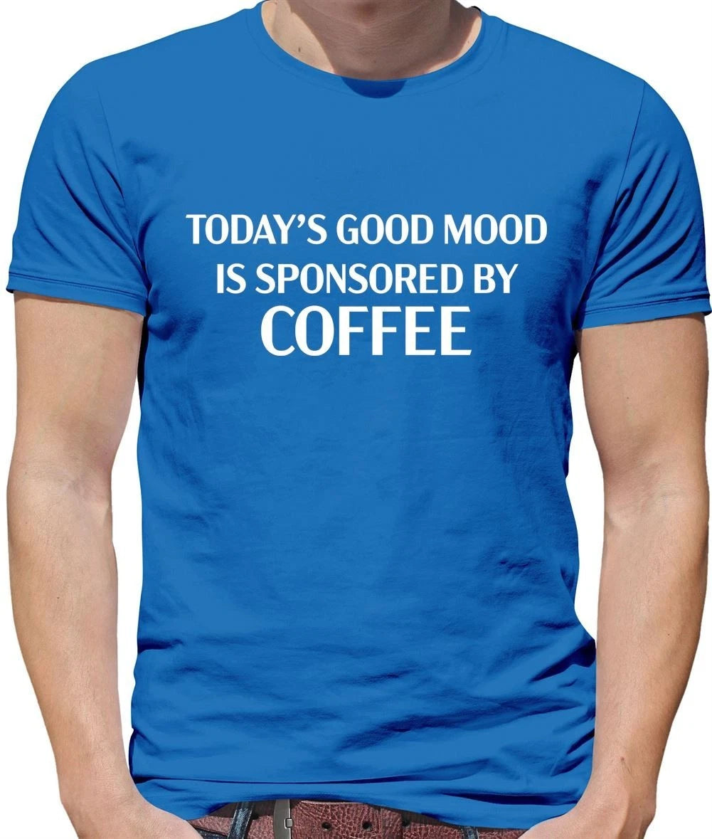 Today's Good Mood Sponsored By Coffee - Mens T-Shirt - Latte Flat White Funny