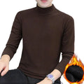 Men Thermal Underwear Half Collar Long Sleeve Thicken Fleece Solid TShirt