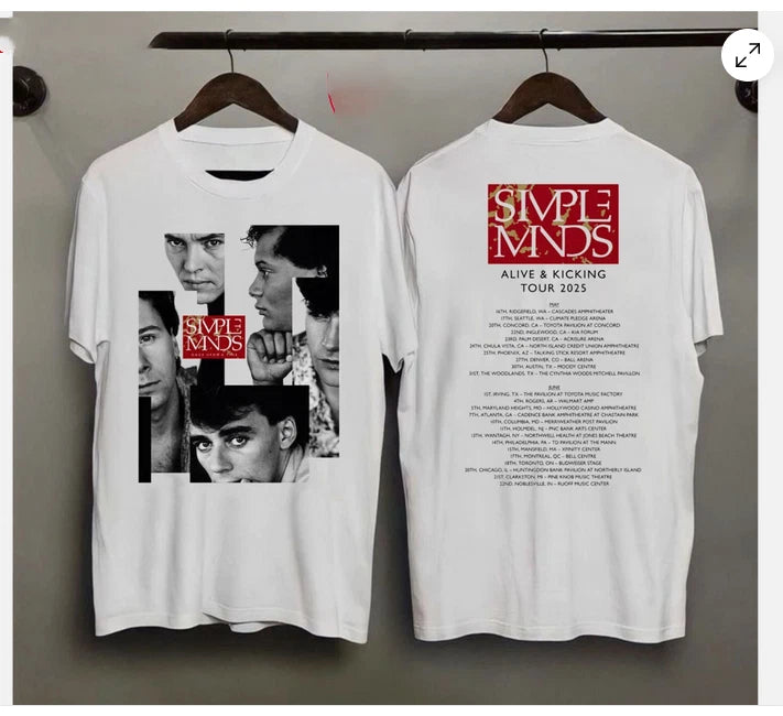 HOT!!! Simple Minds Merch Alive And Kicking Tour 2025 T-Shirt, S to 5XL