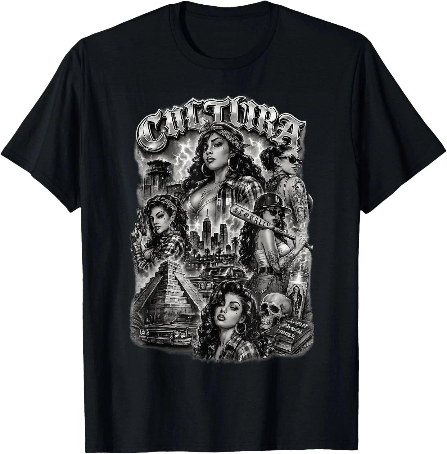 Retro Chicano Mexican Culture Lowriders Classic La Cultura T-Shirt