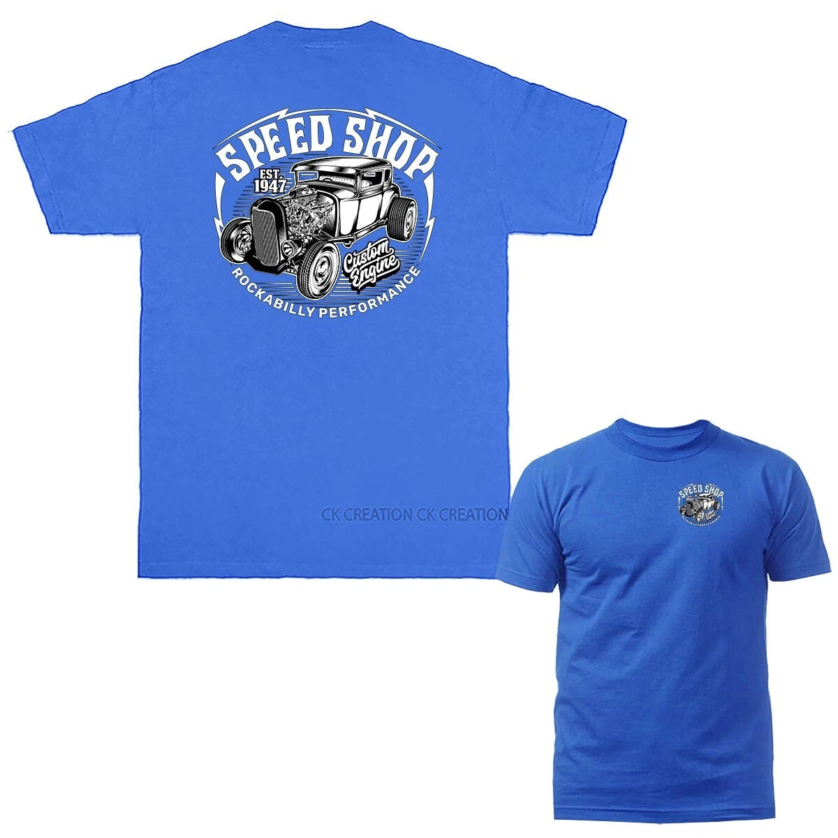 Speed Shop Hot Rod Garage Classic Vintage Car Automobile Graphic T-shirt