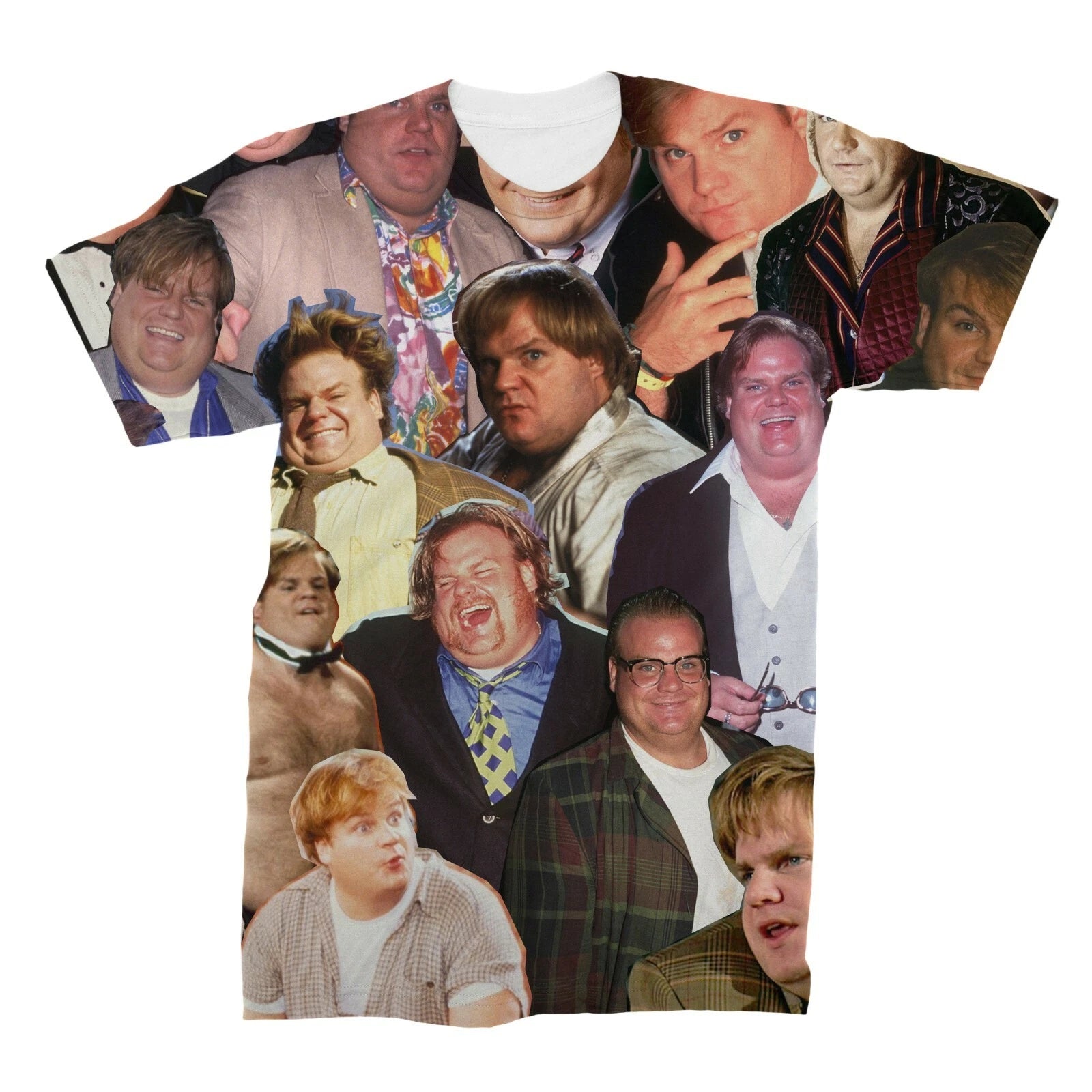 Chris Farley Photo Collage T-Shirt