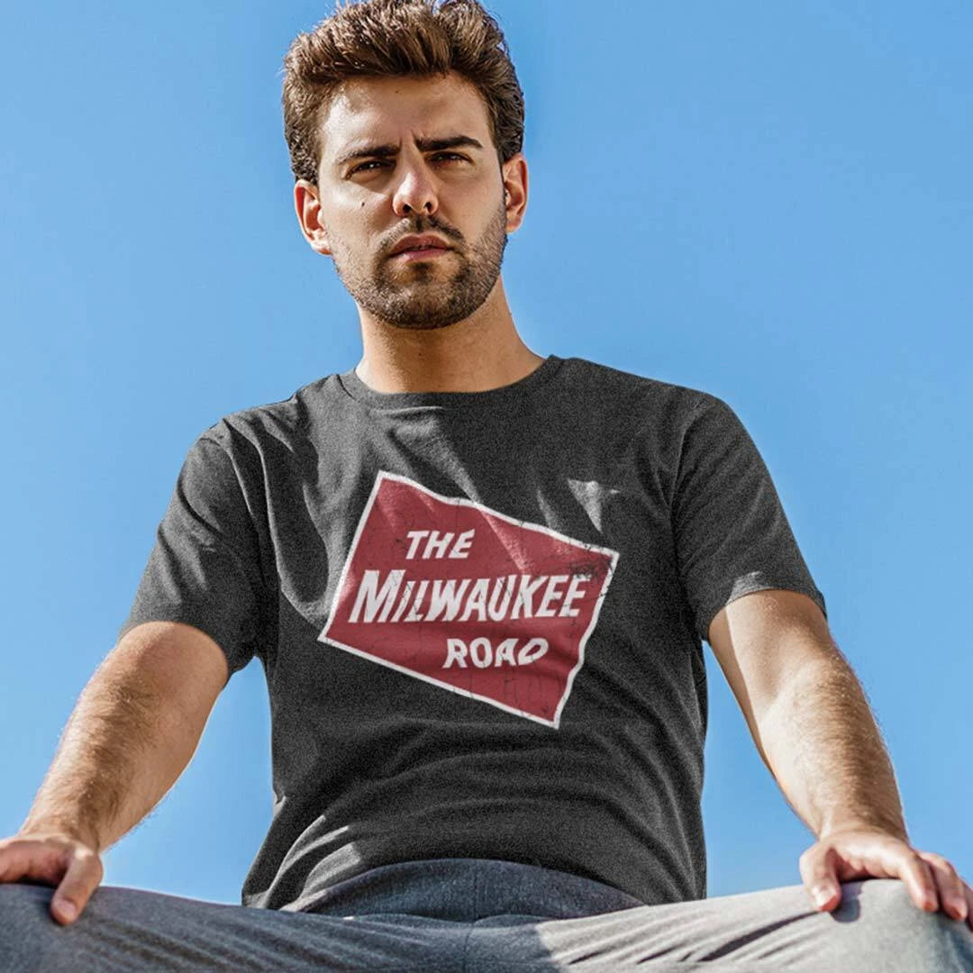 Milwaukee Road Railroad Unisex Retro T-shirt - Bygone Brand Retro Tees