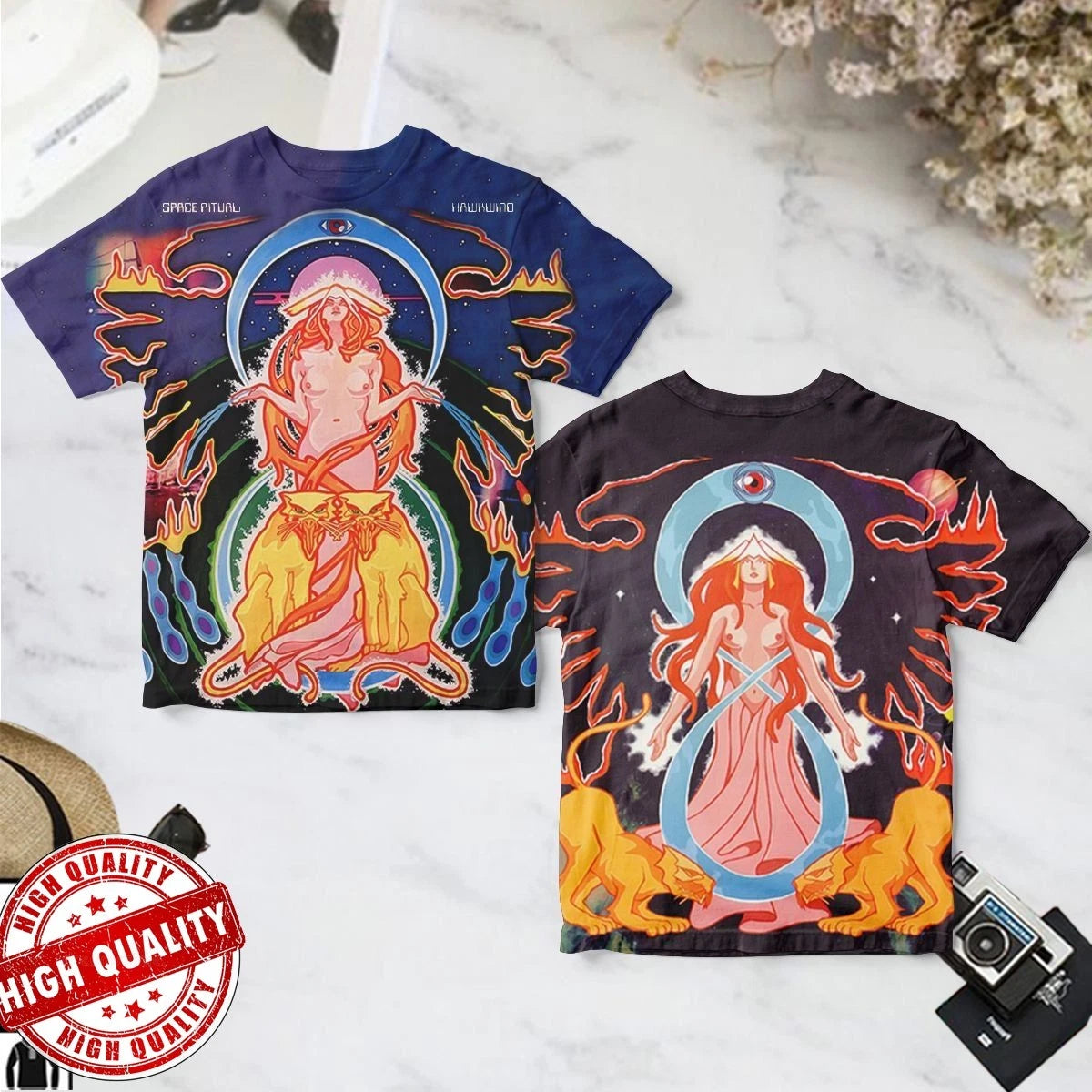 Hawkwind Space Ritual Album Cover 3D AOP Shirt Unisex S-23456XL 1P1308