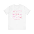Pink Bow Pattern T-Shirt | Cute Bows, Script Accent