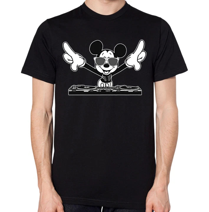 DJ T-Shirt Men Women Unisex Party Music Disc Jockey Top