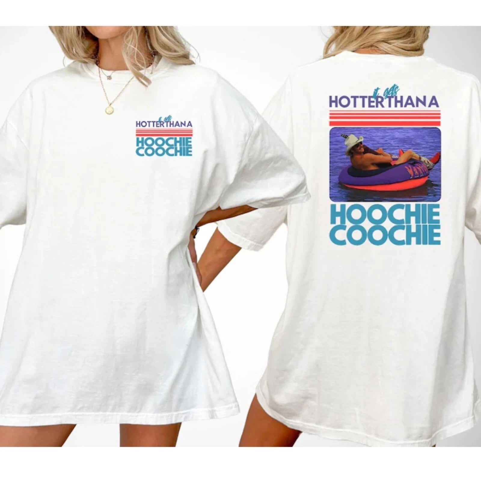 Hotter Than A Hoochie Coochie Shirt, 90s Country Music, Trendy Summer Tee