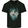 Abstract Art Woman Mens V-Neck Cotton T-Shirt