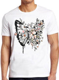 Butterfly Flowers  Meme Funny Vintage Style Cult Funny Gift Tee T Shirt M813