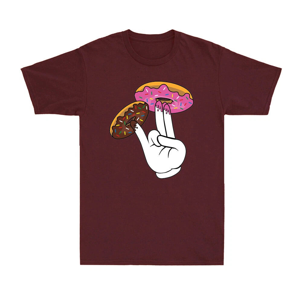 I Dirty Donuts Hand Humor Adult Sexy Donuts Lovers Men's Short Sleeve T-Shirt