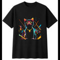 Kitten Anime Cat Cute Mens T-Shirt Black 100% Cotton Adorable