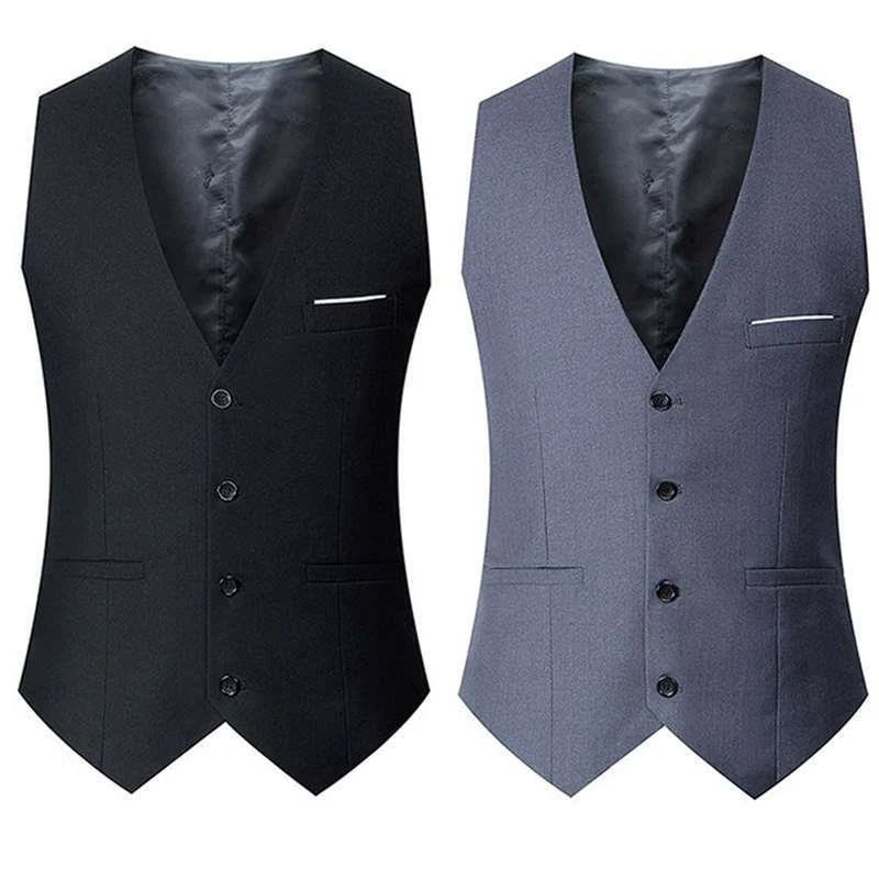 Mens Womens Suit Vest Tank Tops Slim Short Waistcoat Office V-neck Blouse S-7XL