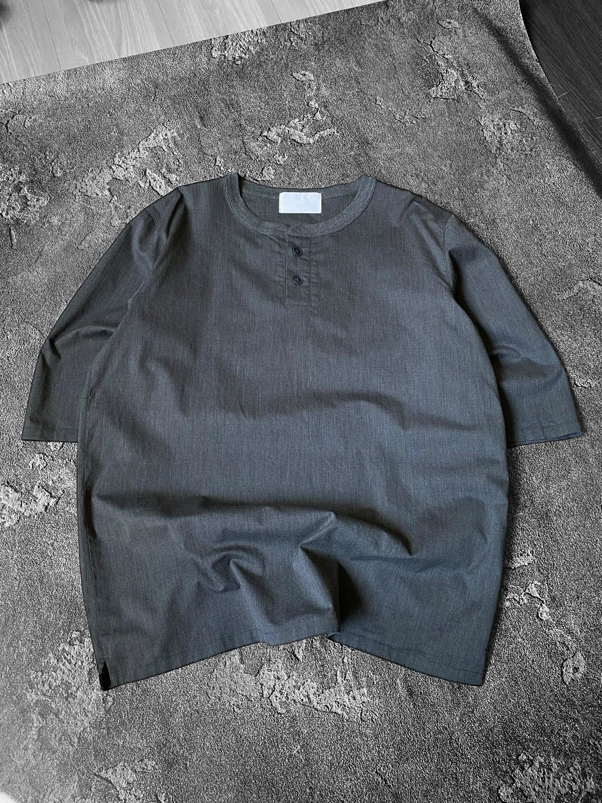 Urban Research Id Button Neck Mid Sleeve JapanT Shirt Tee Size L