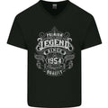 Premium Legend 72nd Birthday 1954 Mens V-Neck Cotton T-Shirt