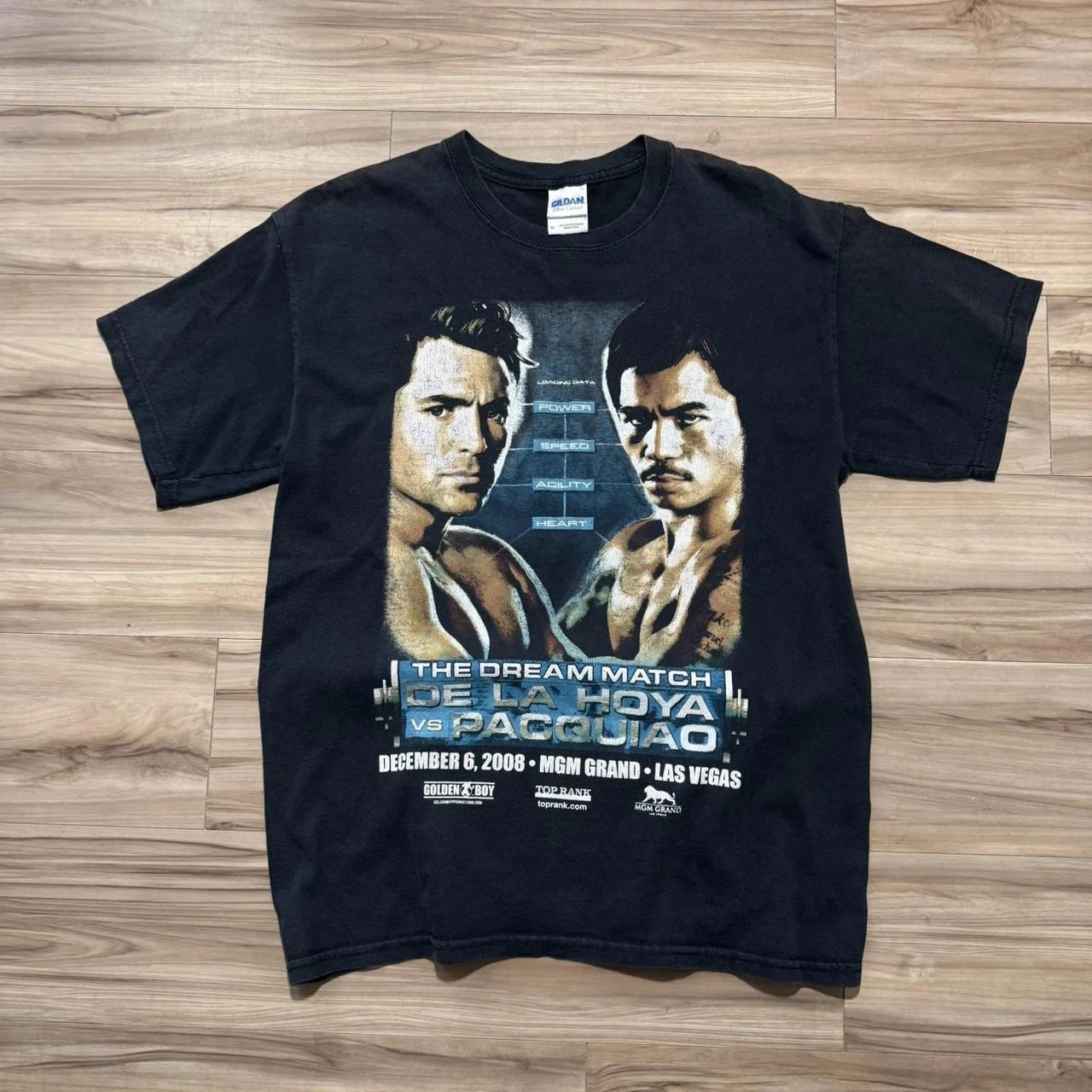 Vintage 2008 Manny Pacquiao VS Oscar De La Hoya Boxing Promo Tee
