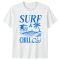 Surf & Chill Club Beach Life Summer Mens T-Shirt Womens Graphic Tee