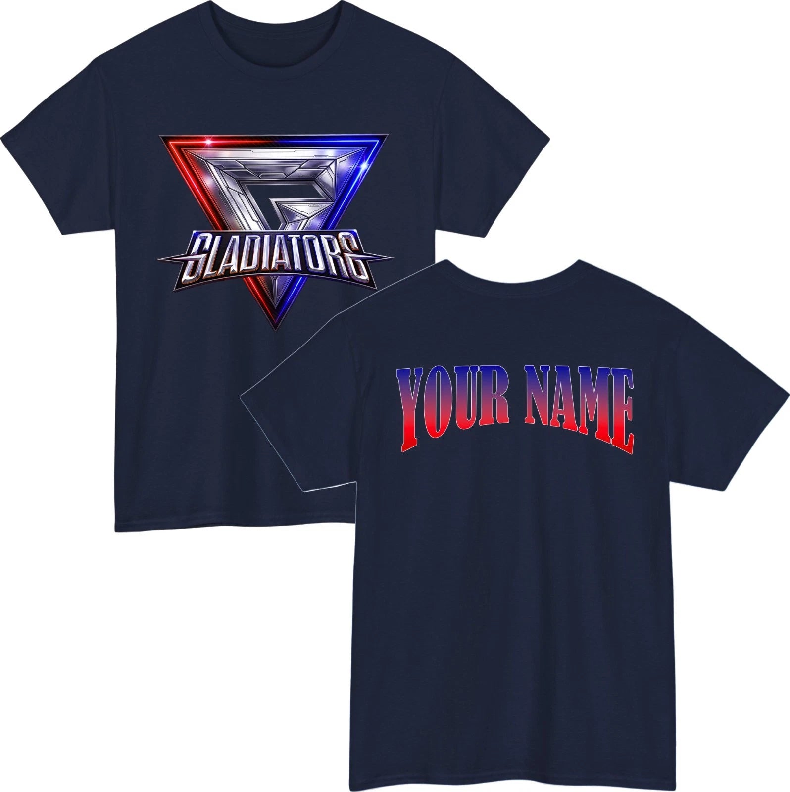 Personalised Gladiators TShirt Custom Name 90s action style tee gladiators Shirt