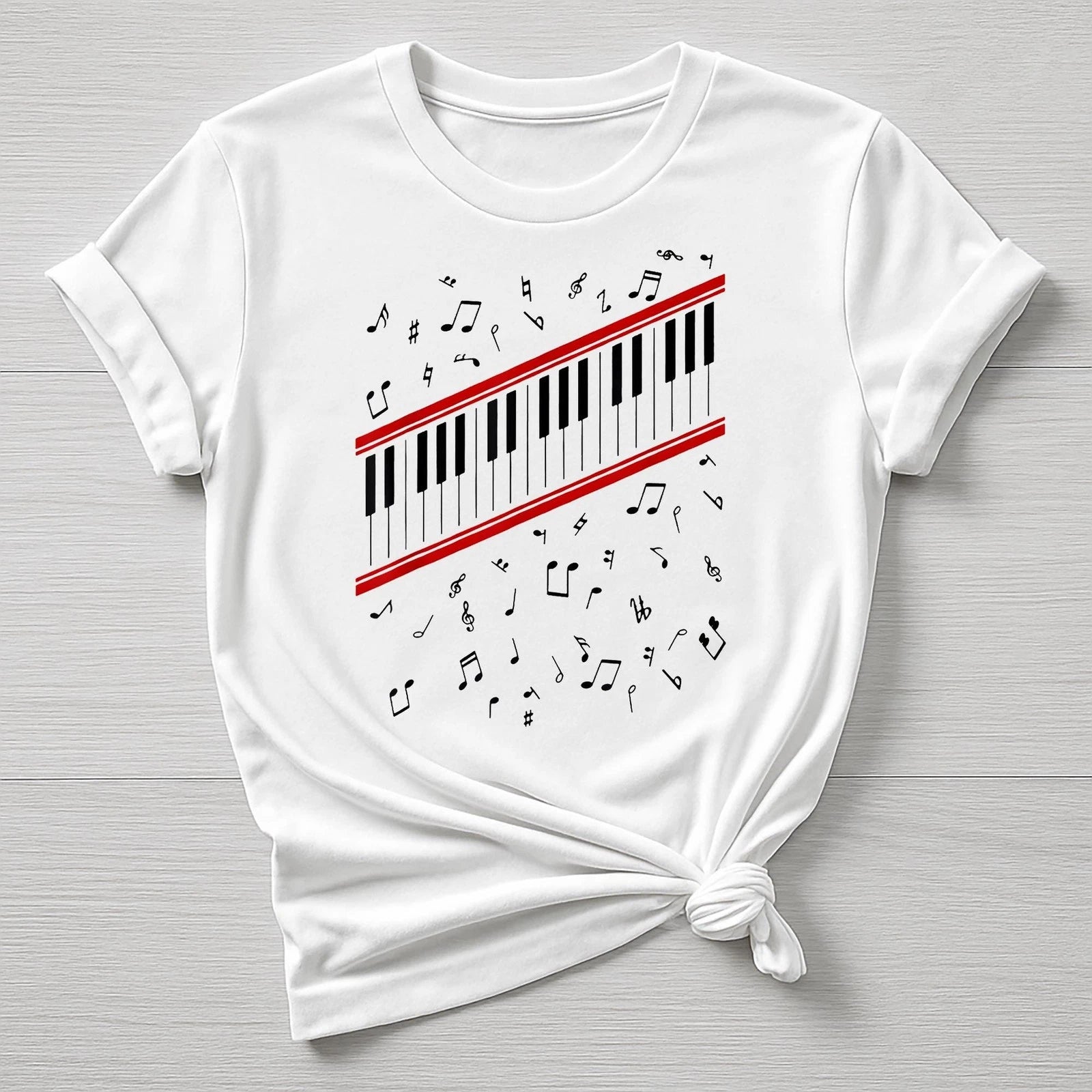 Music T-Shirt : Beat It Piano Keys Design, Gildan Softstyle