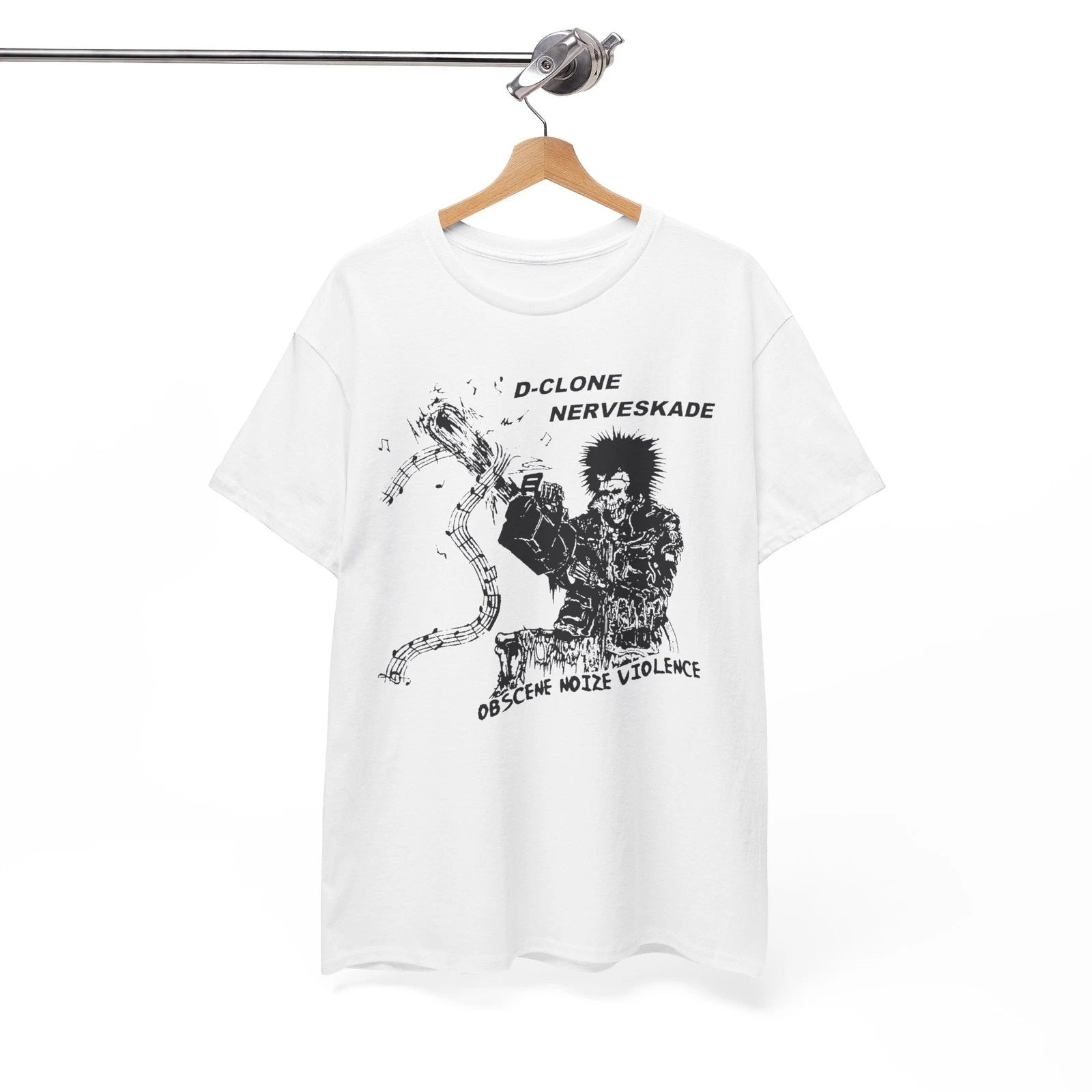 D-Clone Nerveskade Split Shirt Noise Not Music D-Beat Crust Punk Unisex Tee
