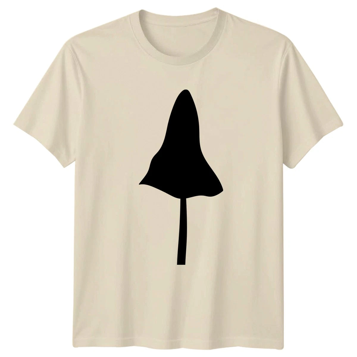 Mushroom Silhouette Simple Nature T-Shirt Fungi Nature Birthday Gift