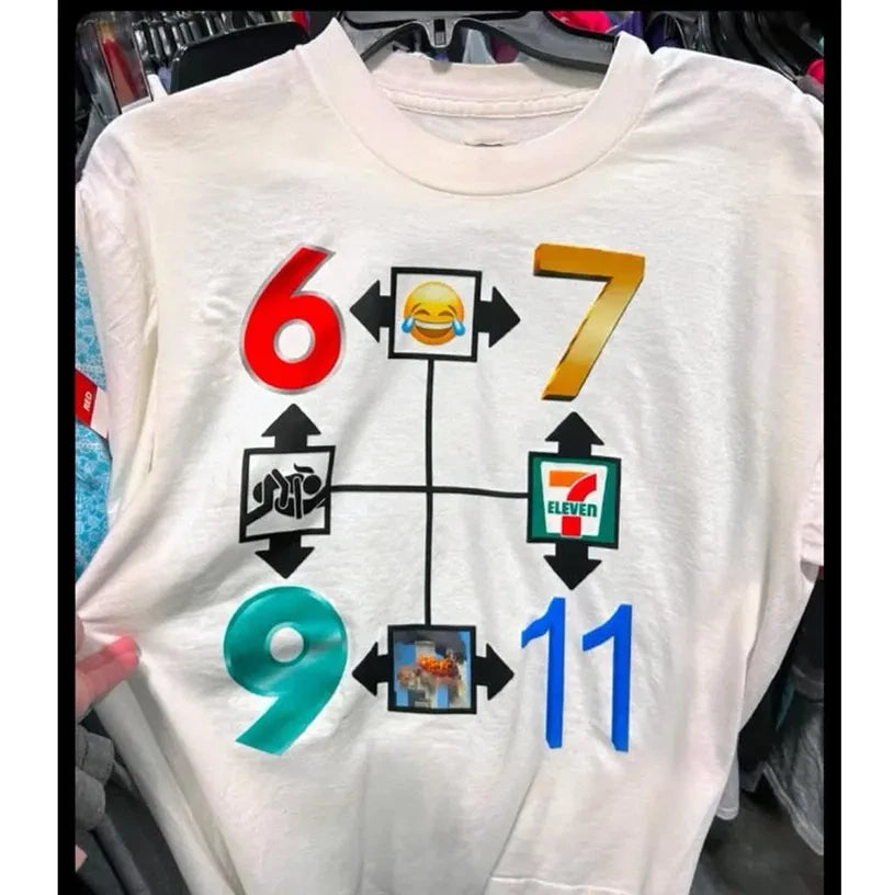 Funny 6-7 Meme Comfort Color Shirt, Gen Z Humor Graphic Shirt, Trendy Numbers