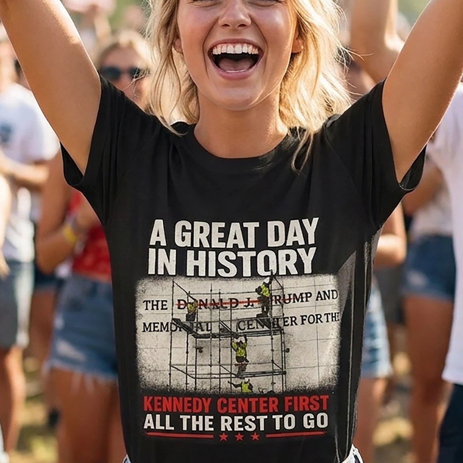 A Great Day in History T-Shirt | Kennedy Center Trump Name Removed
