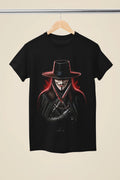 Inspired by 'Guy Fawkes Mask" Movie Theme Black Unisex T-Shirt (MO 42)