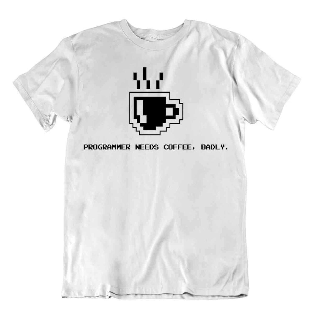 Programmer Nees Coffee T-Shirt Novelty Science Tee Cute Event Shirt