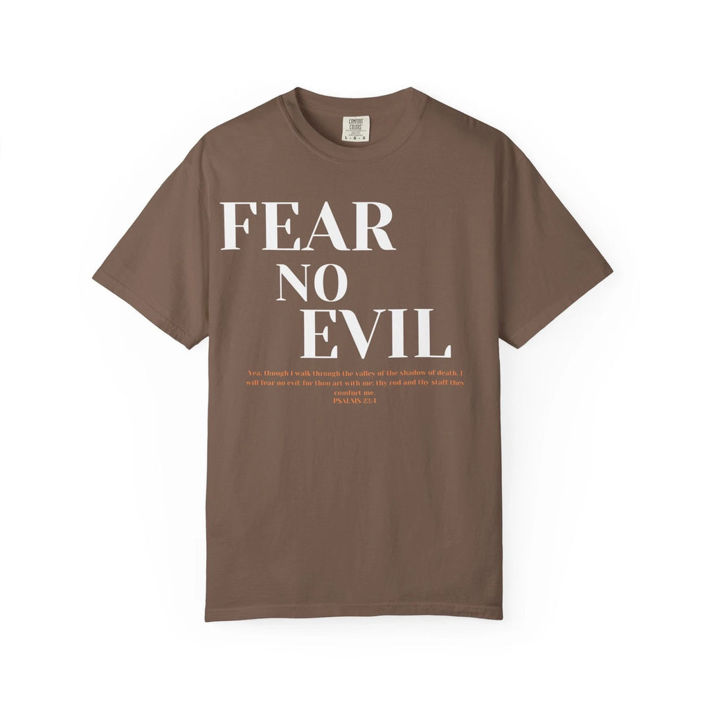 Fear No Evil Shirt Christian Shirts for Men Psalm 23:4 Bible Verse T Shirt