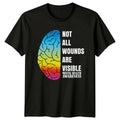 Not All Wounds Are Visible T-Shirt Mental Health Awareness Gift For Him And Her